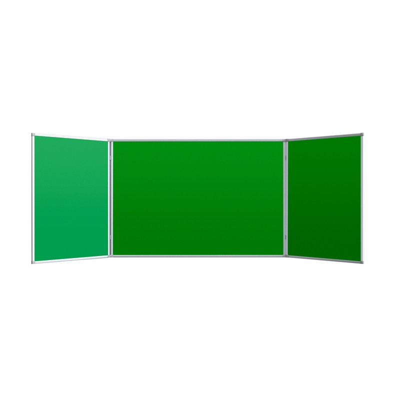 Доска меловая - магнитная зеленая 100х300 2-створ. Россия