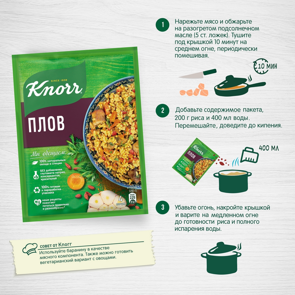 Купить приправа плов Knorr на второе 27 г, цены на Мегамаркет | Артикул:  100023681699