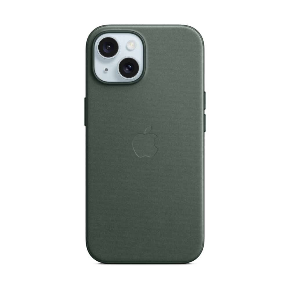 Чехол Apple для iPhone 15, FineWoven, MagSafe, Evergreen, 1 шт., купить в  Москве, цены в интернет-магазинах на Мегамаркет