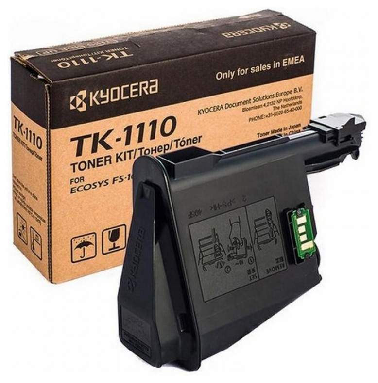 Картридж для лазерного принтера Kyocera TK-1110, черный, оригинал - купить в КОМПКАСТОР, цена на Мегамаркет