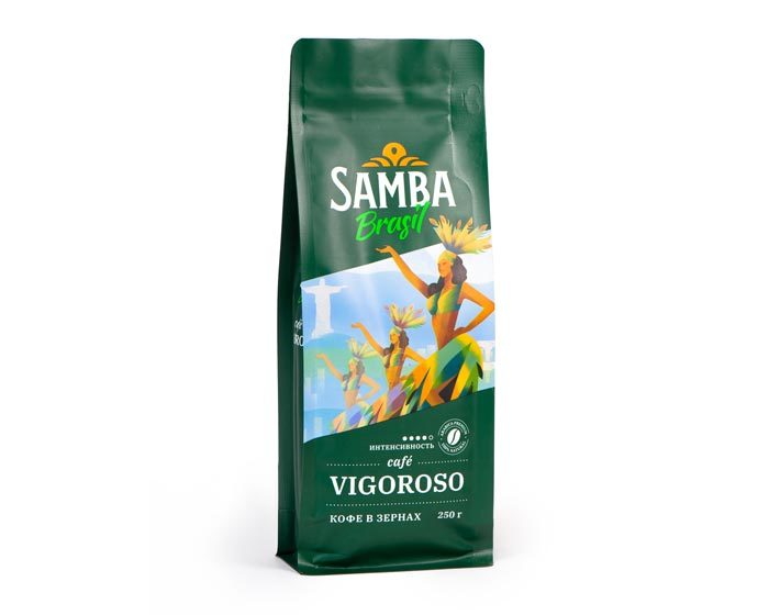 Фотография Кофе в зернах Samba Cafe Brasil Vigoroso 250 г №1
