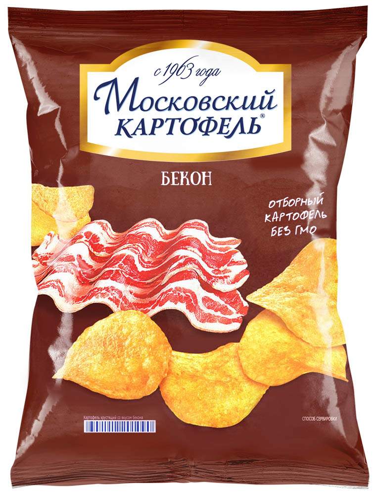 Купить чипсы картофельные Московский картофель бекон 130 г, цены на Мегамаркет | Артикул: 600000386660