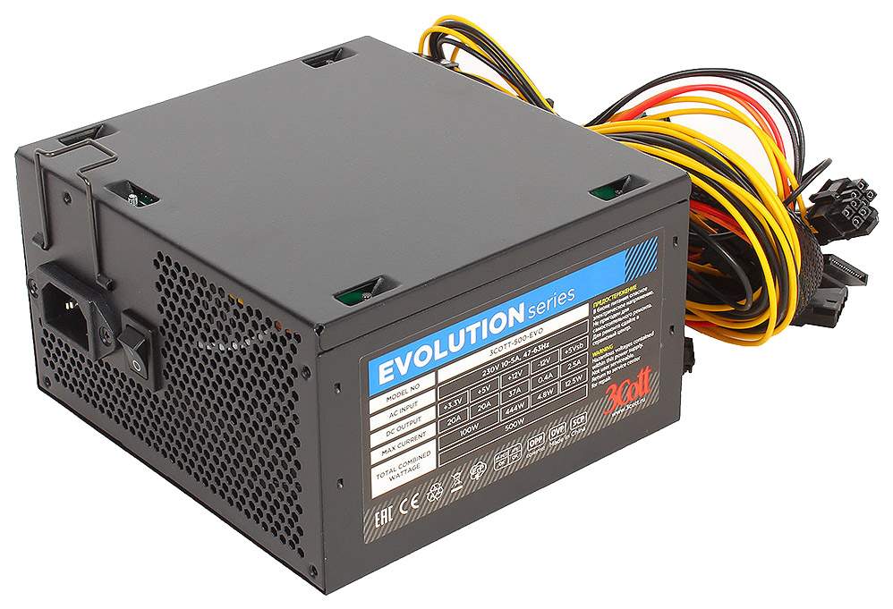 Блок питания 3Cott 3COTT-450-EVO2 450W - характеристики на Мегамаркет