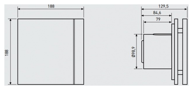 Вентилятор вытяжной Soler&Palau Design Silent-100 CZ 03-0103