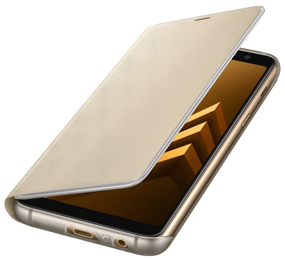 Чехол Samsung Neon Flip Cover Gold для Galaxy A8 (2018)