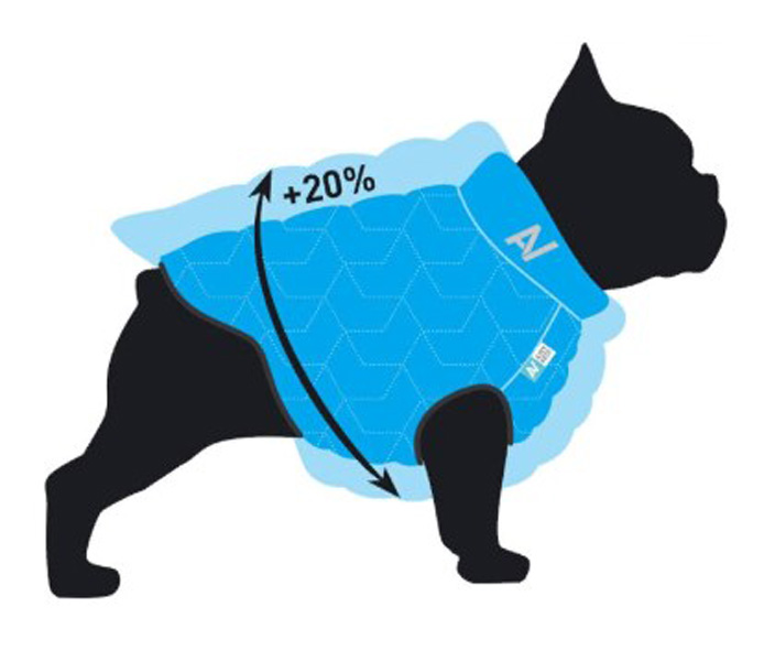 Куртка для собак Collar AiryVest UNI, двусторонняя, голубо-черная, S33см