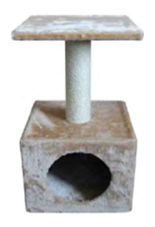 Домик для кошек MAJOR Домик, бежевый, 30х30х57 см