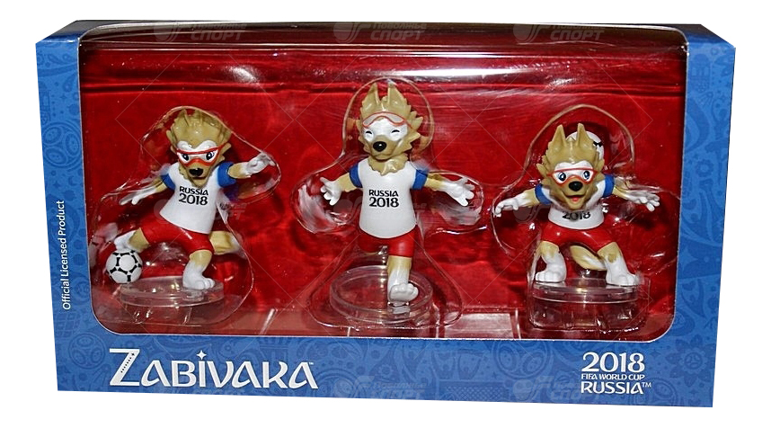 FIFA-2018 фигурки Zabivaka set №2(celebrating)6 см 3 шт в подарочной коробке