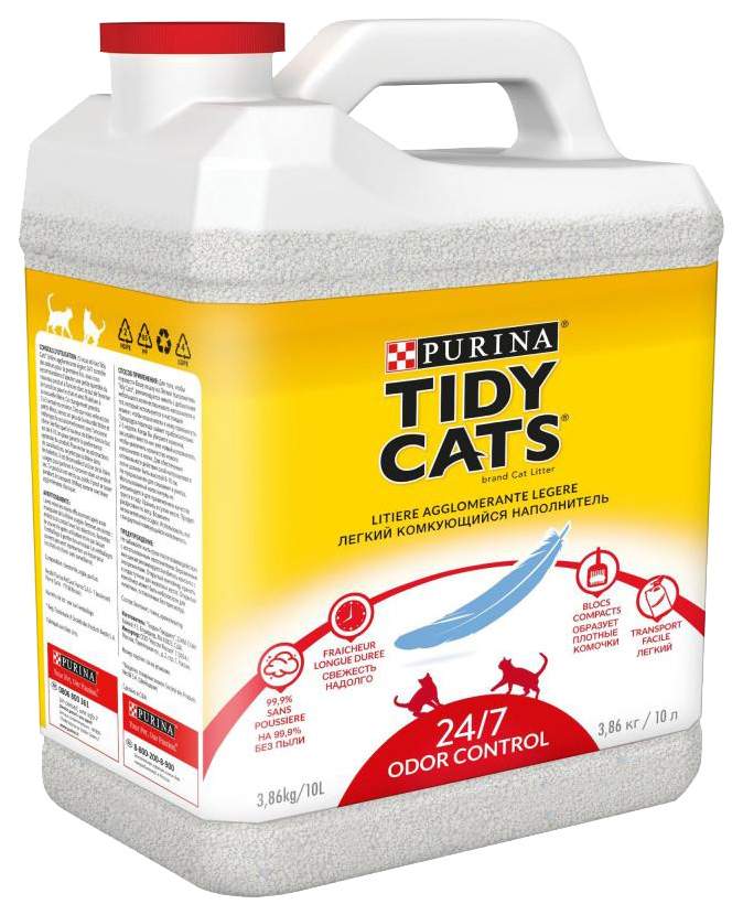 Комкующийся наполнитель для кошек Tidy Cats бентонитовый, 3.86 кг, 10 л