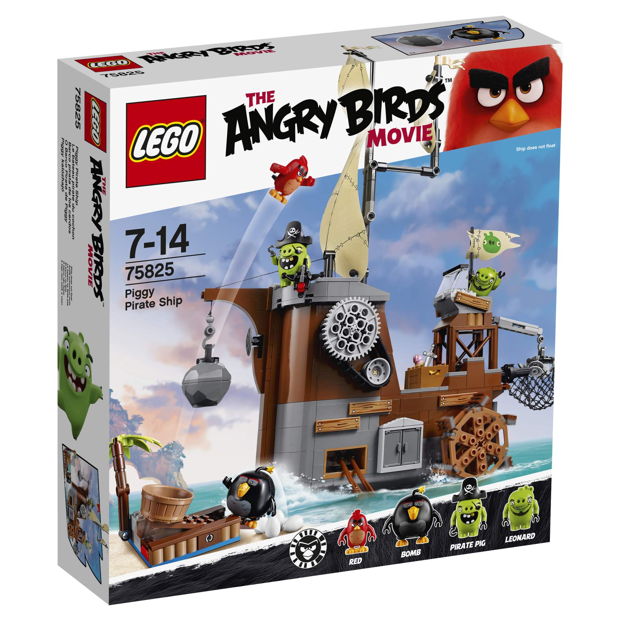 Отзывы о конструктор LEGO Angry Birds Пиратский корабль свинок (75825) -  отзывы покупателей на Мегамаркет | конструкторы LEGO 75825 - 100000075761