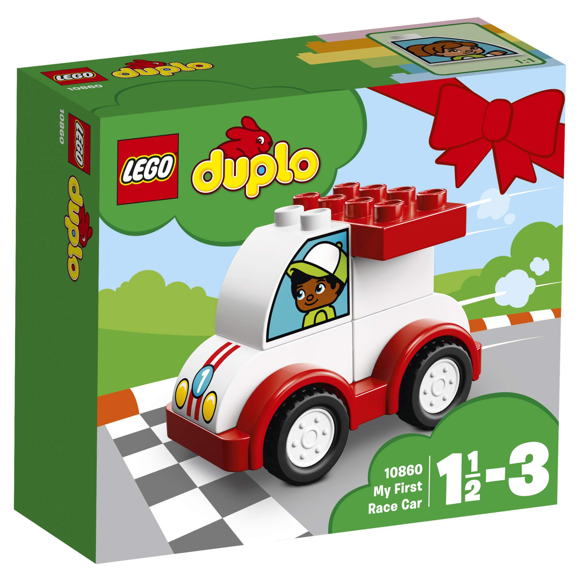 Конструктор LEGO DUPLO My First Мой первый гоночный автомобиль (10860) -  отзывы покупателей на Мегамаркет