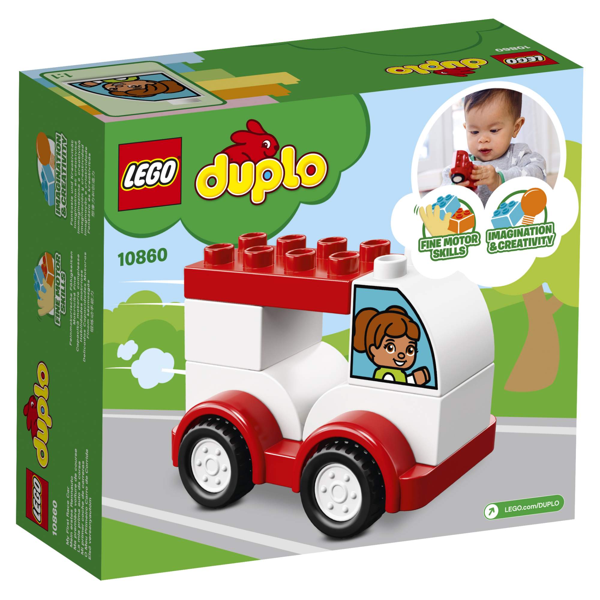 Конструктор LEGO DUPLO My First Мой первый гоночный автомобиль (10860) -  отзывы покупателей на Мегамаркет