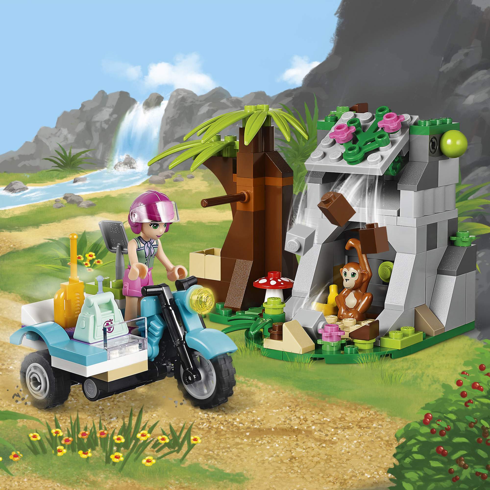 Купить конструктор LEGO Friends Джунгли: Мотоцикл скорой помощи (41032),  цены на Мегамаркет | Артикул: 100000075961