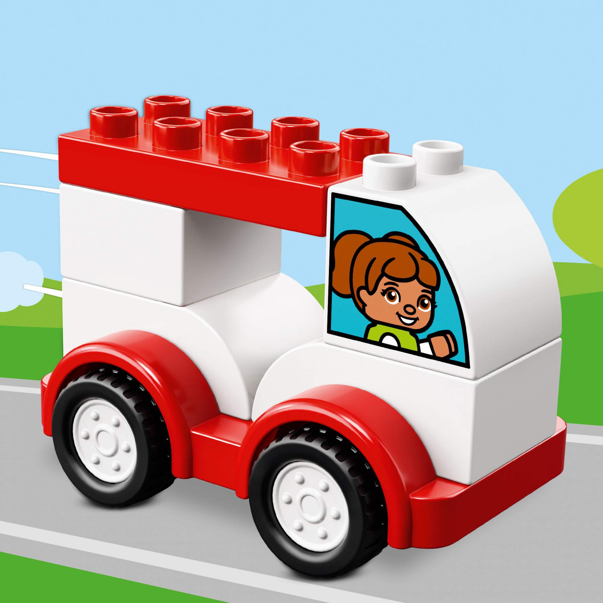 Конструктор LEGO DUPLO My First Мой первый гоночный автомобиль (10860) -  отзывы покупателей на Мегамаркет