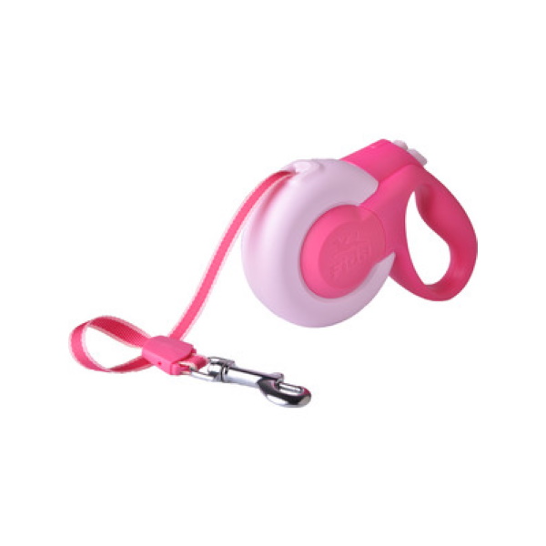 Рулетка для собак средних пород Fida Mars (лента), цвет: розовый, 5 м