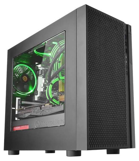 Корпус компьютерный Thermaltake Versa H18 (CA-1J4-00S1WN-00) Black, купить в Москве, цены в интернет-магазинах на Мегамаркет