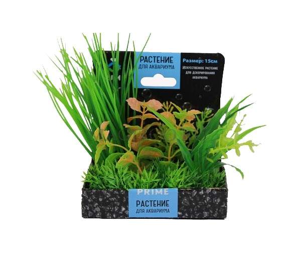 Искусственное растение для аквариума Prime M620, Композиция из пластиковых растений 15 см