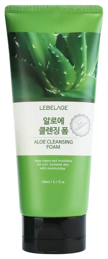 Купить пенка для умывания Lebelage Aloe Cleansing Foam 180 мл, цены на Мегамаркет | Артикул: 100025285562