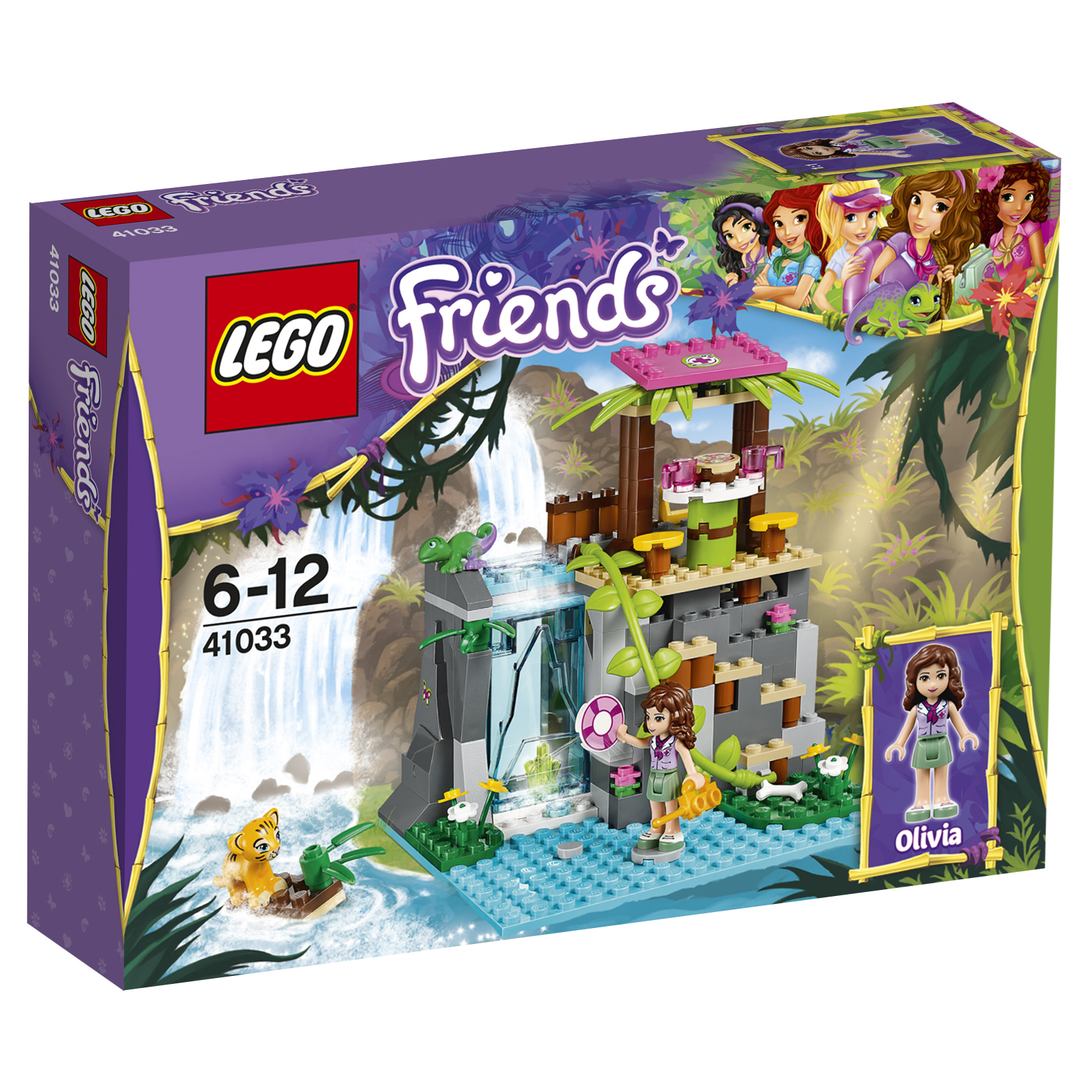 Купить конструктор LEGO Friends Джунгли: Спасение тиргёнка у водопада  (41033), цены на Мегамаркет | Артикул: 100000075962