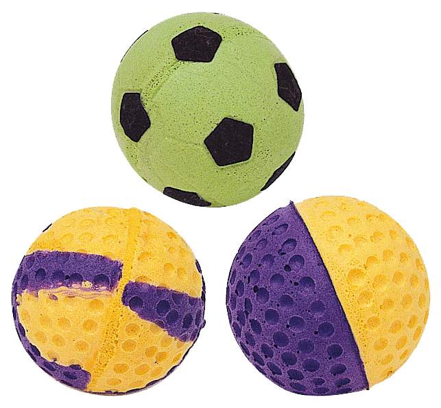 Мяч для кошек Ferplast пористый, вспененный полимер, в ассортименте, 4 см