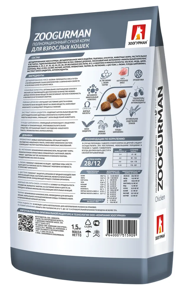 Зоогурман для кошек