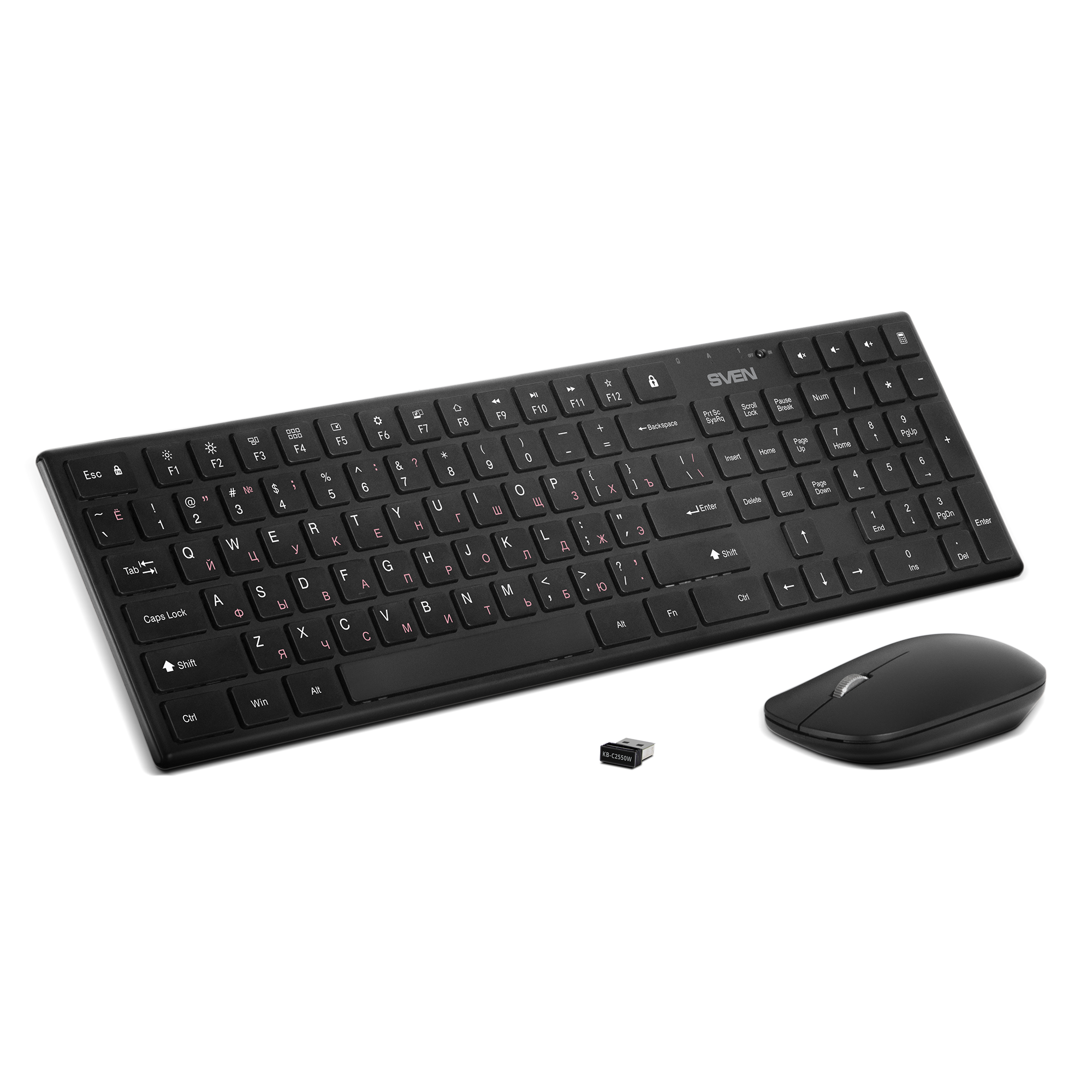 Беспроводной набор клавиатура+мышь SVEN KB-C2550W Black - отзывы покупателей на маркетплейсе Мегамаркет | Артикул: 600014631378
