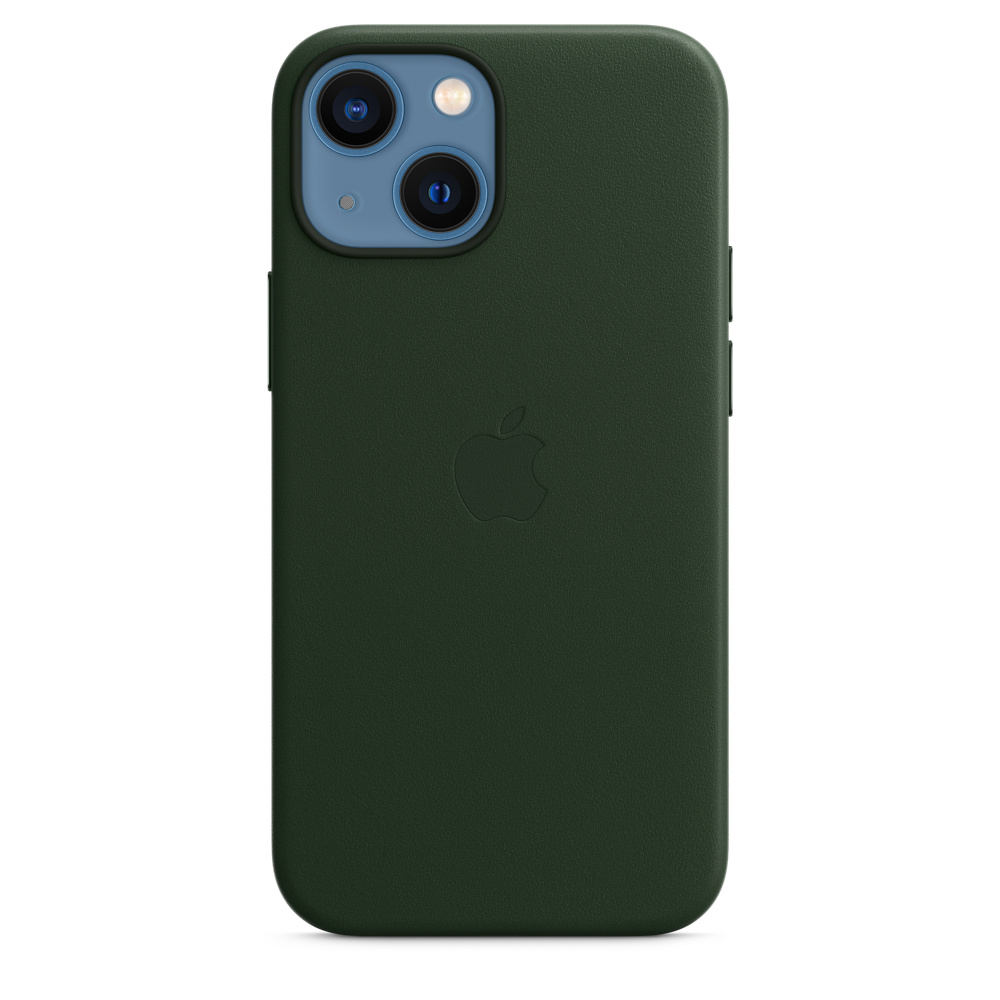 Чехол Apple для iPhone 13 mini Leather Case MagSafe Sequoia Green  (MM0J3ZE/A) - отзывы покупателей на маркетплейсе Мегамаркет | Артикул:  100029400198