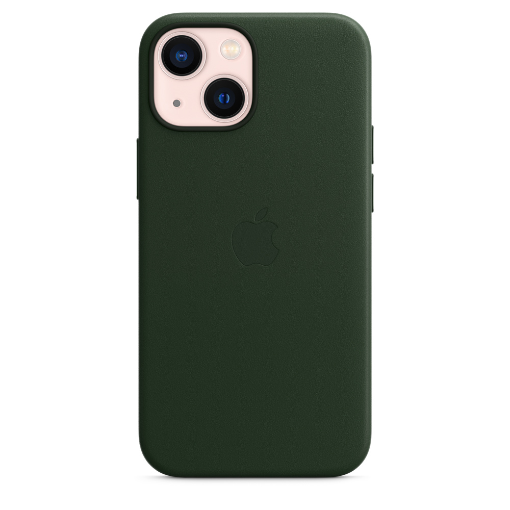 Чехол Apple для iPhone 13 mini Leather Case MagSafe Sequoia Green  (MM0J3ZE/A) - отзывы покупателей на маркетплейсе Мегамаркет | Артикул:  100029400198