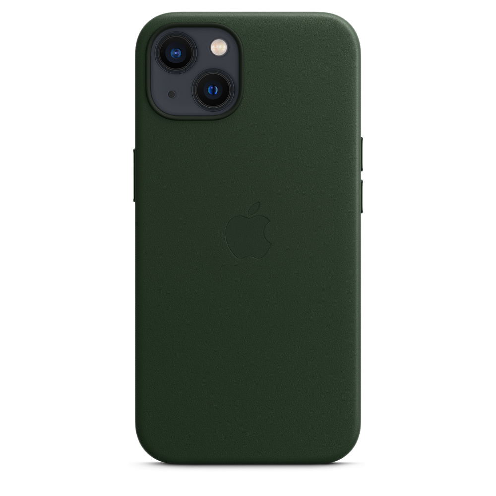 Чехол Apple для iPhone 13 Leather Case MagSafe Sequoia Green (MM173ZE/A),  купить в Москве, цены в интернет-магазинах на Мегамаркет