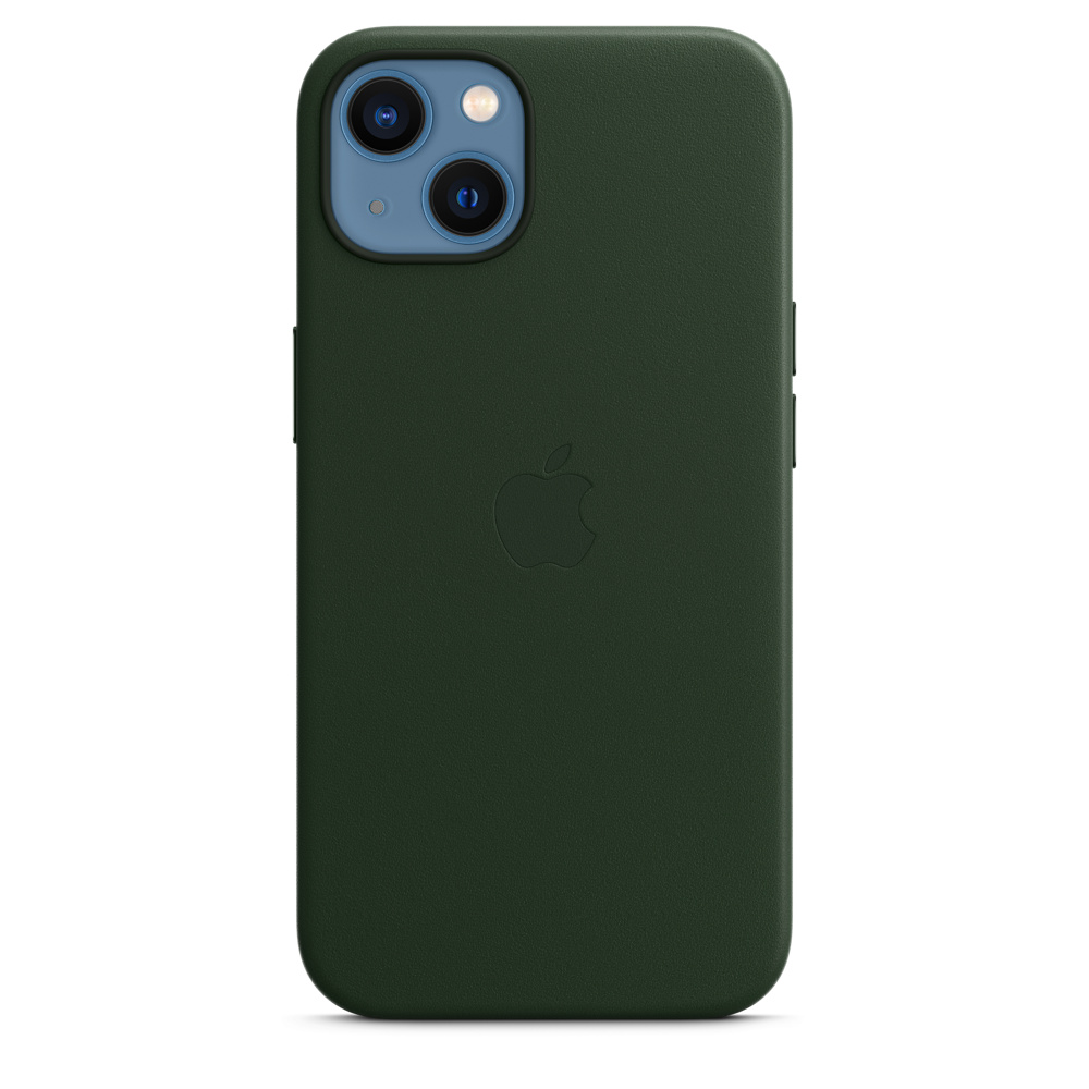 Чехол Apple для iPhone 13 Leather Case MagSafe Sequoia Green (MM173ZE/A),  купить в Москве, цены в интернет-магазинах на Мегамаркет