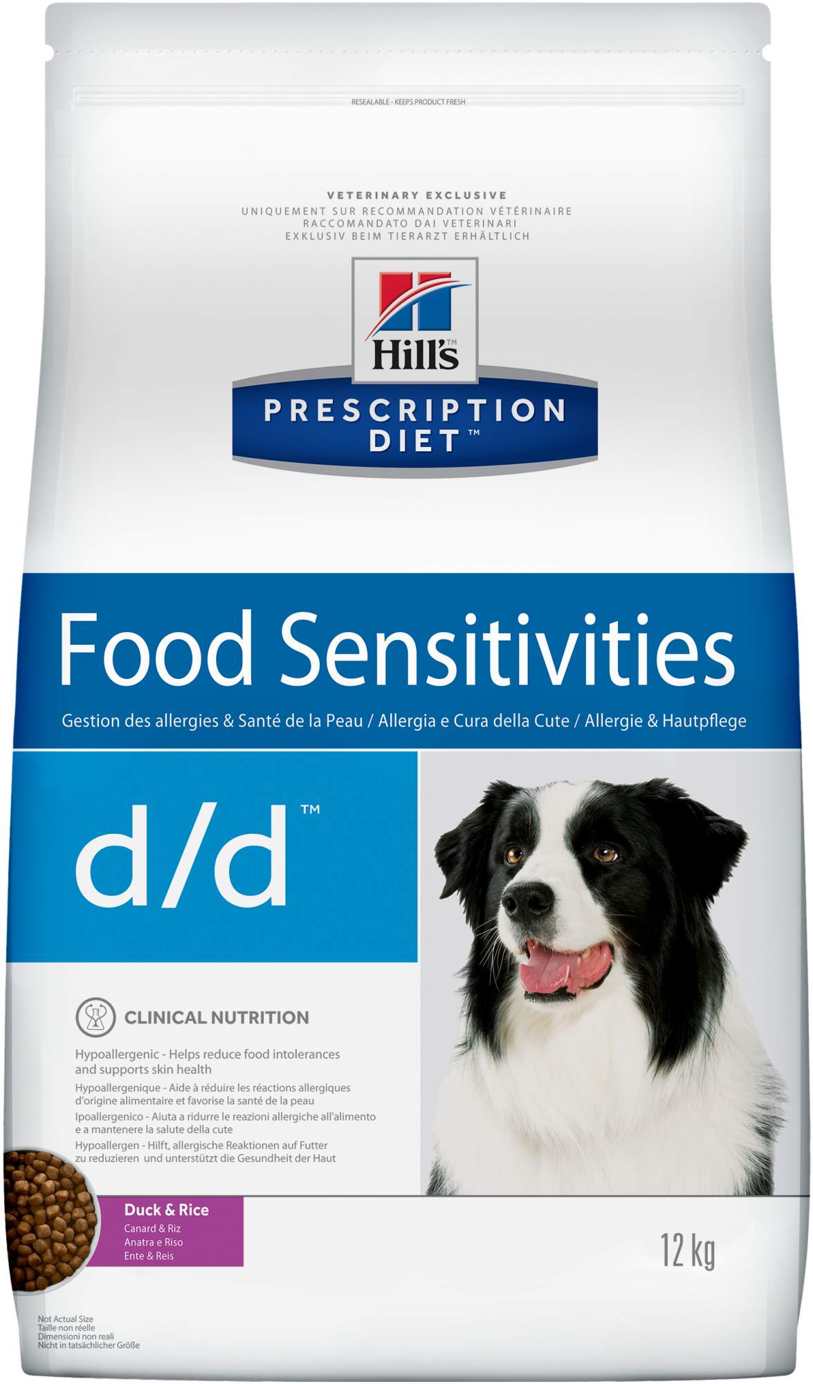 Сухой корм для собак Hill's Prescription Diet d/d Food Sensitivities, утка, 12кг