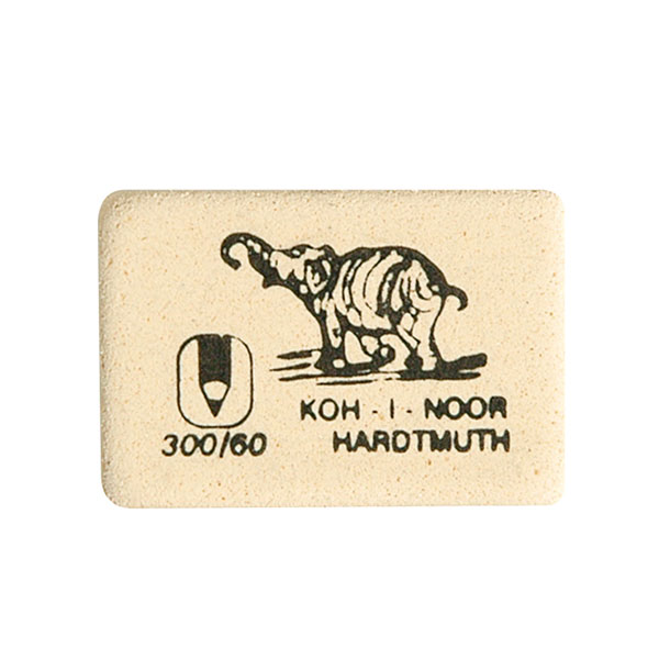 Koh-I-Noor Ластик KOH-I-NOOR 300/60 каучук 30х20х8 мм белый, арт, 300/60