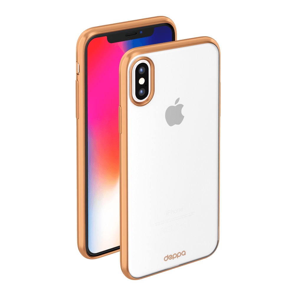Чехол Deppa Gel Plus Case матовый для Apple iPhone X, Gold