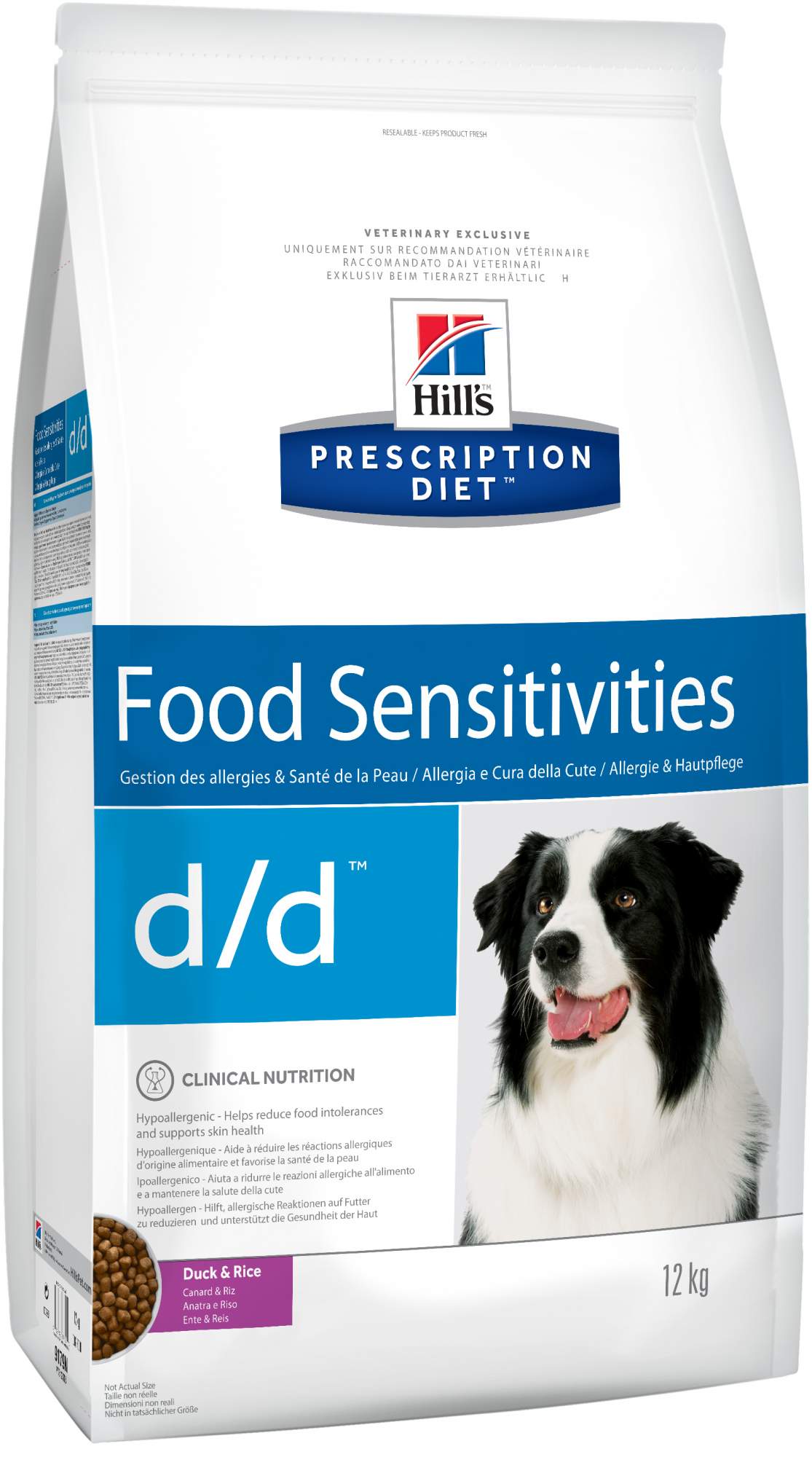 Сухой корм для собак Hill's Prescription Diet d/d Food Sensitivities, утка, 12кг