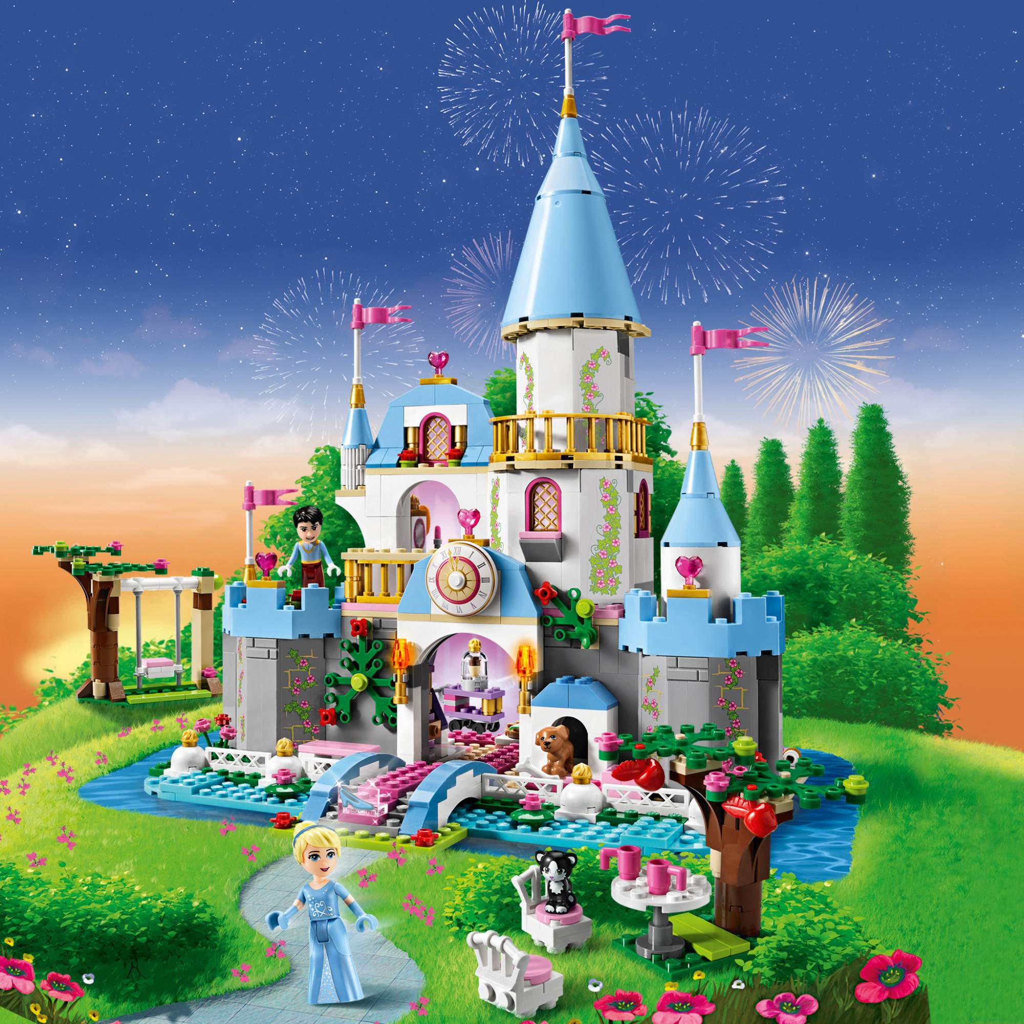 Замок disney princess. LEGO Золушка замок 41055. Лего Дисней 41055. LEGO Disney Princess 41055. Лего замок Золушки 41055.