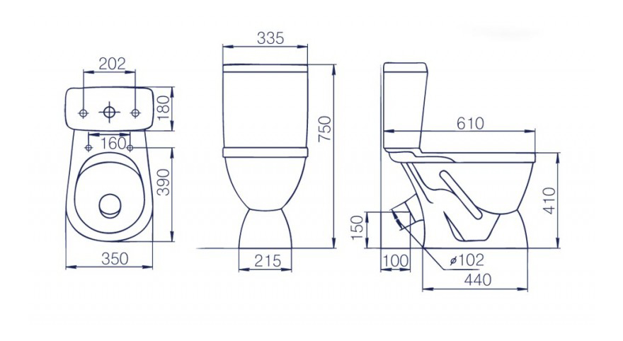 Унитаз-компакт ROSA Лира Вн УнБ05 белый - отзывы покупателей на Мегамаркет