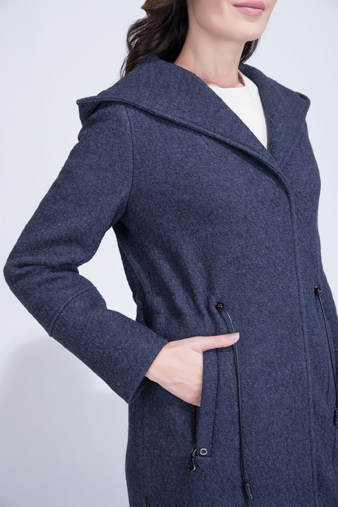 Пальто женское ElectraStyle 4-9007/2-138 синее 44 RU