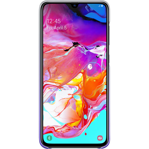 Чехол Samsung для A70 Purple/Transparent