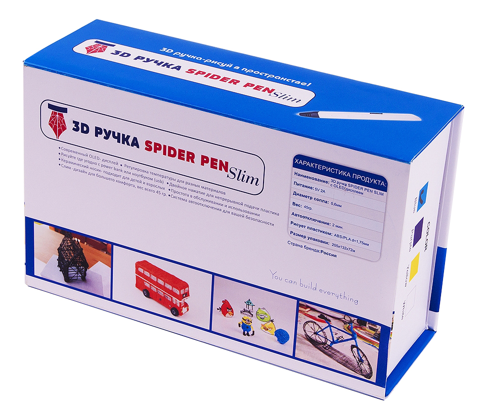 Spider pen smart. 3d ручка Spider Pen Slim белый.