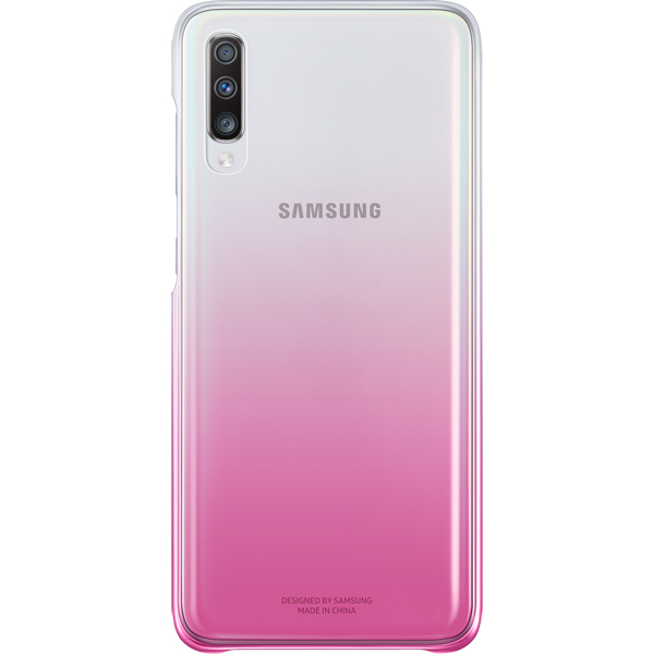 Чехол Samsung для A70 Pink/Transparent