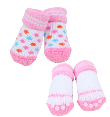 Носки для собак Puppia Polka Dot II, розовые, размер M