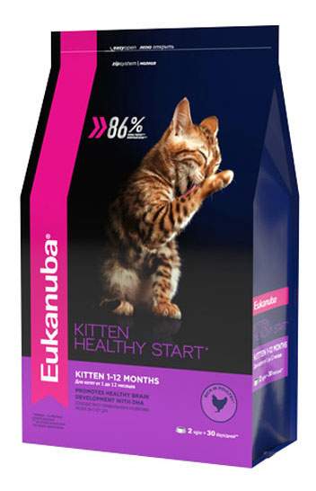 Сухой корм для котят Eukanuba Kitten Healthy Start, курица, 2кг