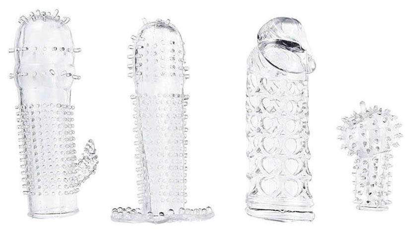 Купить набор из 4 насадок на член Pleasured Penis Enhancement Sleeve 4 Pack, цены на Мегамаркет | Артикул: 100025535968