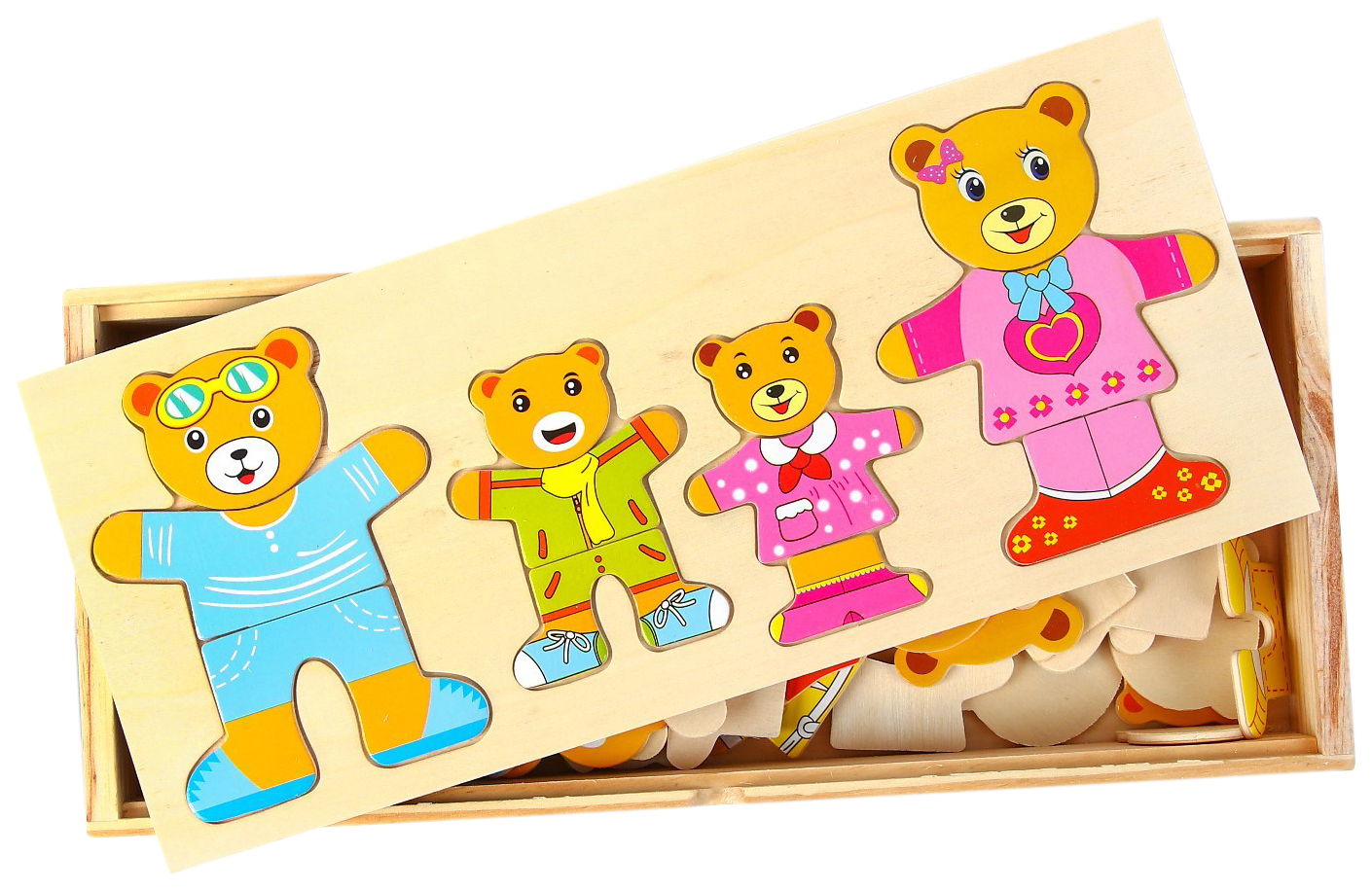 Игрушки уфа купить. Переодевать медведя игрушка деревянная. Набор пазлов "семья медведей". Паззлы вкладыши мягкие для детей. Деревянный пазл переодевание мишки.