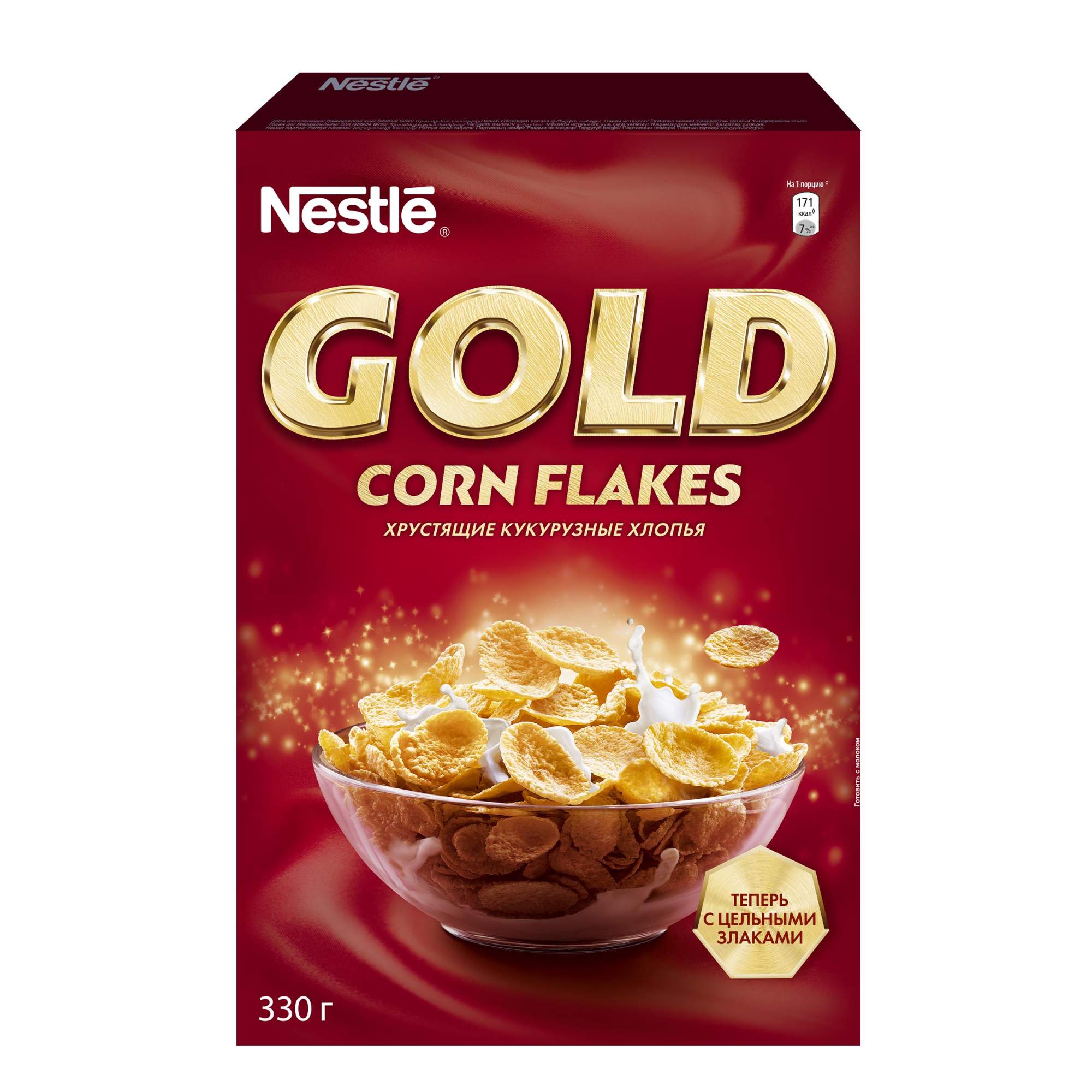 Готовые завтраки Nestle gold голд кукурузные хлопья 330 г