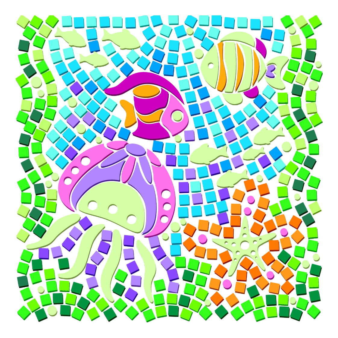 Набор Для Мозаики Из Цветного Стекла Купить