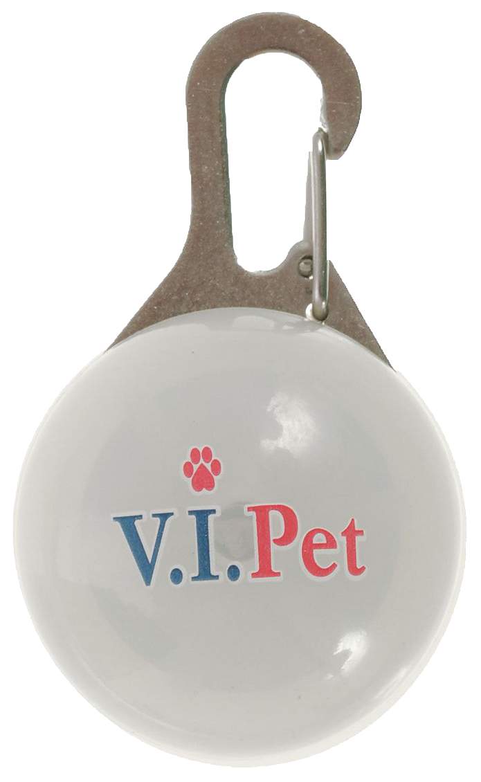 Подвеска-маячок для кошек и собак V.I.Pet круг, пластик