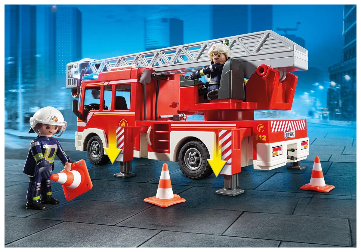 Купить набор PLAYMOBIL Пожарная машина с лестницей 9463pm, цены на  Мегамаркет