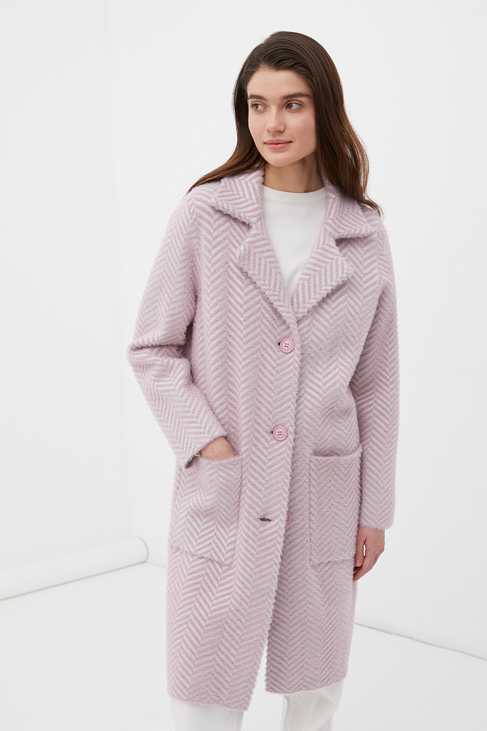 Пальто женское Finn Flare FBC11147 фиолетовое XL