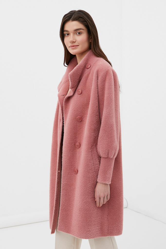 Пальто женское Finn Flare FBC11145 розовое L